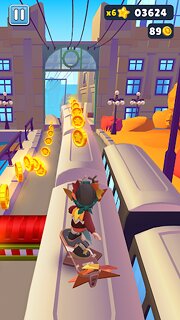 Snímek obrazovky aplikace Subway Surfers