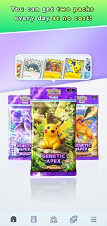 Snímek obrazovky aplikace Pokémon TCG Pocket