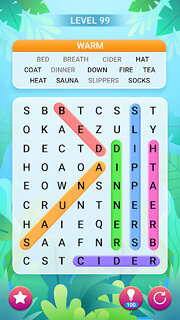 Snímek obrazovky aplikace Word Search Explorer