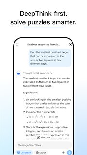 Snímek obrazovky aplikace DeepSeek