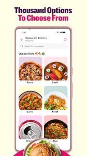 Snímek obrazovky aplikace foodora: Food & Groceries